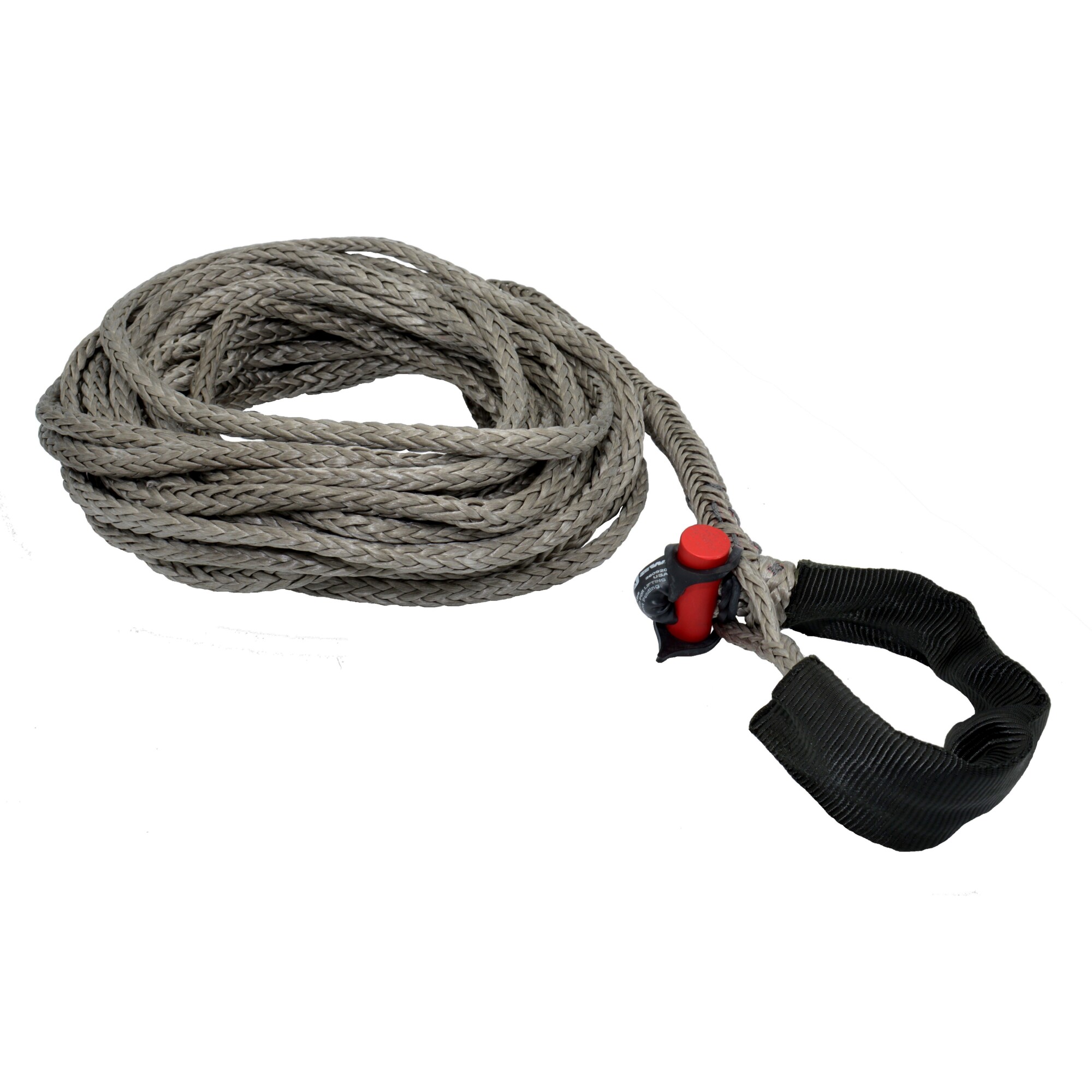 LockJaw, Synthetic Winch Rope Line Ext. w/Shackle, Max. Capacity 13200 lb, Length 50 ft, Diameter 5/16 in, Model# 21-0313050